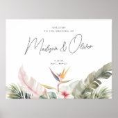 Affiche de bienvenue Mariage de l'île botanique tr (Devant)