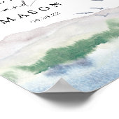 Affiche de bienvenue Mariage de Mountain Lake (Coin)