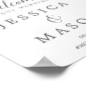 Affiche de bienvenue Mariage de Navy Blooms (Coin)