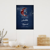 Affiche de bienvenue Mariage de Navy Blue et Burgu (Cuisine)