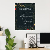 Affiche de bienvenue Mariage de Noël (Bureau à domicile)