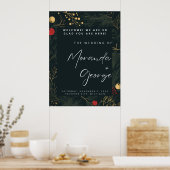 Affiche de bienvenue Mariage de Noël (Cuisine)
