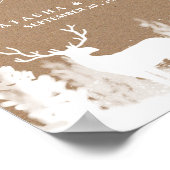 Affiche de bienvenue Mariage de Noël Kraft Paper (Coin)