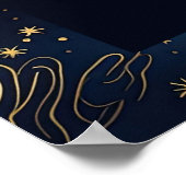 Affiche de bienvenue Mariage de nuit céleste Boho (Coin)