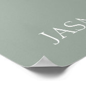 Affiche de bienvenue Mariage de Pêche verte rustiq (Coin)