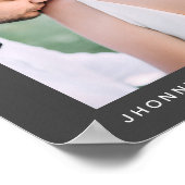 Affiche de bienvenue Mariage de photo de script si (Coin)