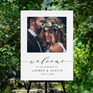 Affiche de bienvenue Mariage de photo de script ve
