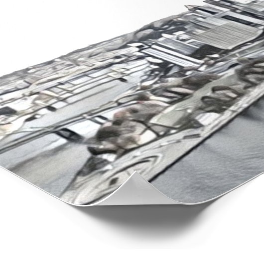 Affiche de bienvenue Mariage de Pittsburgh Skyline (Coin)