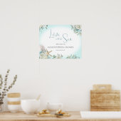 Affiche de bienvenue Mariage de plage (Cuisine)