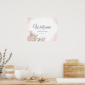 Affiche de bienvenue Mariage de plage (Cuisine)