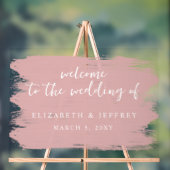 Affiche de bienvenue Mariage de pointes de brosse (Neutre)