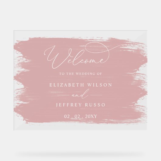 Affiche de bienvenue Mariage de pointes de brosse (Recto)