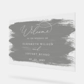 Affiche de bienvenue Mariage de pointes de pinceau (Angle)