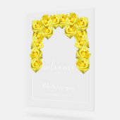Affiche de bienvenue Mariage de Roses Jaunes (Angle)