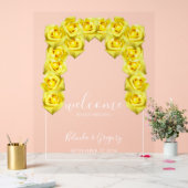 Affiche de bienvenue Mariage de Roses Jaunes (Mariage)