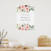 Affiche de bienvenue Mariage de Roses Roses Roses  (Cuisine)