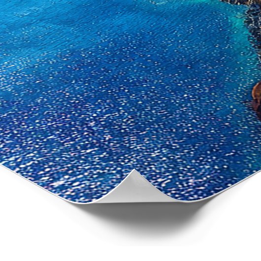 Affiche de bienvenue Mariage de Santorini Grèce (Coin)