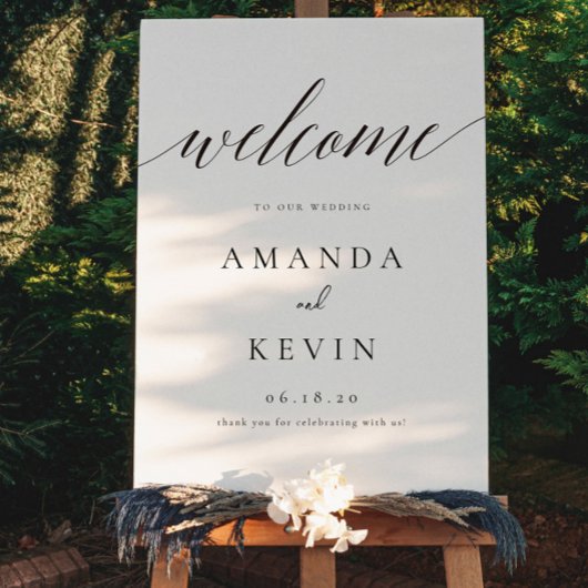 Affiche de bienvenue Mariage de script