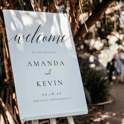 Affiche de bienvenue Mariage de script