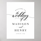 Affiche de bienvenue Mariage de script classique é (Devant)