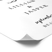 Affiche de bienvenue Mariage de script de calligra (Coin)