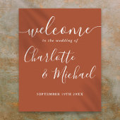 Affiche de bienvenue Mariage de script de signatur