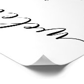 Affiche de bienvenue Mariage de script élégant du  (Coin)