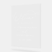 Affiche de bienvenue Mariage de script élégant mod (Angle)