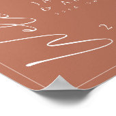 Affiche de bienvenue Mariage de script en terre cu (Coin)