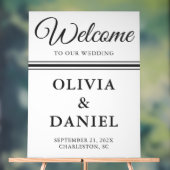 Affiche de bienvenue Mariage de script intemporell (Neutre)