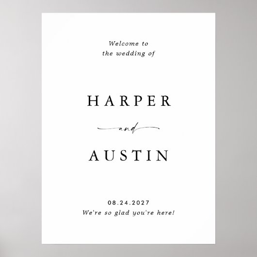 Affiche de bienvenue Mariage de script minimal mod (Devant)