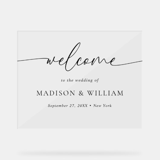 Affiche de bienvenue Mariage de script minimal mod (Recto)