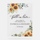 Affiche de bienvenue Mariage de tournesols verdoya (Recto)