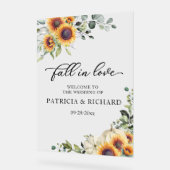 Affiche de bienvenue Mariage de tournesols verdoya (Angle)