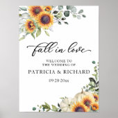 Affiche de bienvenue Mariage de tournesols verdoya (Devant)