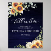 Affiche de bienvenue Mariage de tournesols verdoya (Devant)