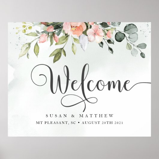 Affiche de bienvenue Mariage de verdure (Devant)