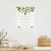 Affiche de bienvenue Mariage de verdure chic et d' (Cuisine)