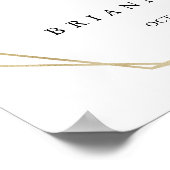 Affiche de bienvenue Mariage de verdure géométriqu (Coin)