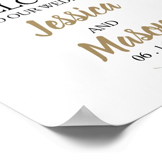 Affiche de bienvenue Mariage de verdure rustique (Coin)