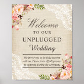 Affiche de bienvenue Mariage débranchée de la dent (Devant)