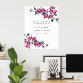 Affiche de bienvenue Mariage des Bougainvilliers m (Bureau à domicile)