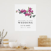 Affiche de bienvenue Mariage des Bougainvilliers m (Cuisine)