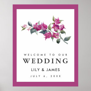 Affiche de bienvenue Mariage des Bougainvilliers m