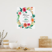 Affiche de bienvenue Mariage des vibrations de pri (Cuisine)