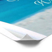 Affiche de bienvenue | Mariage d'été Blue Ocean Be (Coin)