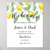 Affiche de bienvenue | Mariage d'été Boho Lemon mo (Devant)