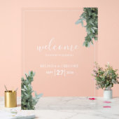 Affiche de bienvenue Mariage d'Eucalyptus en argen (Mariage)