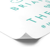 Affiche de bienvenue Mariage d'or lettres main chi (Coin)