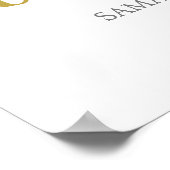 Affiche de bienvenue Mariage Elegant Gold Confetti (Coin)